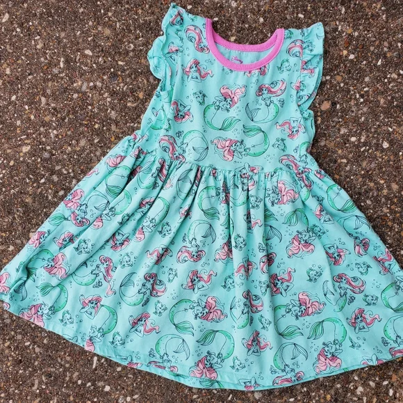Disney | Dresses | Disney Princess The Little Mermaid Ariel Flounder Dress  4t | Poshmark
